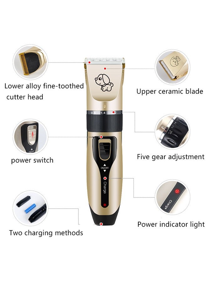 Yolu Electrical Pet Clipper Professional Grooming Kit, Low Noise High Power Rechargeable Hair Trimmers For Dogs And Cats  - Image 2