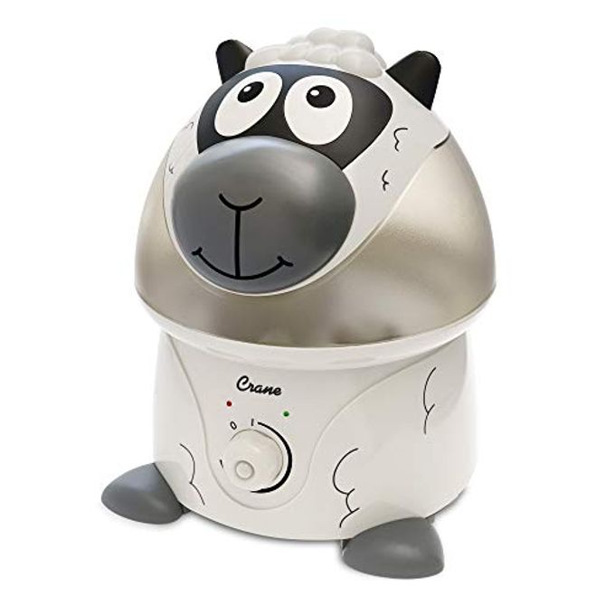 Crane Adorables Ultrasonic Humidifiers for Bedroom and Baby Nursery, 1 Gallon Cool Mist Air Humidifier for Large Room or Kid's Room, Humidifier Filters Optional, Sheep - Image 1
