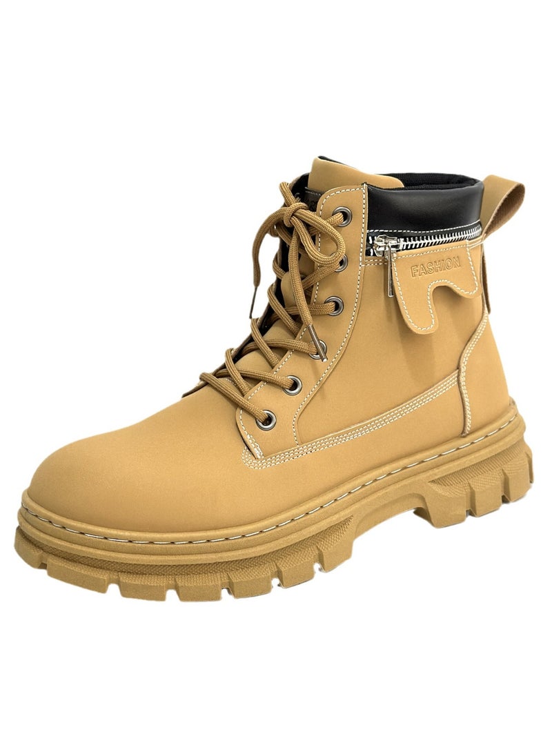 KUYING - New Men's Casual Leather Boots - Image 1