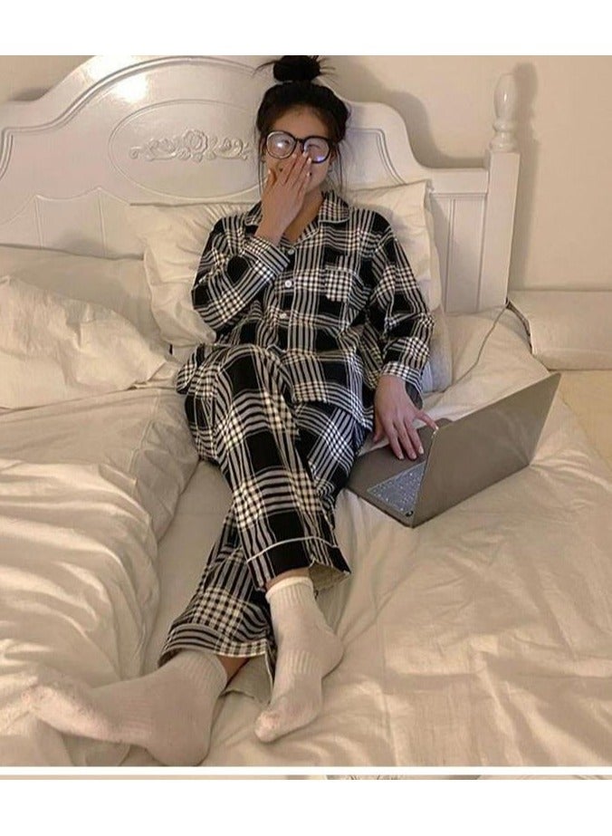 بيوينتي طقم بيجامات نسائي طقم بيجاما نسائي 2 قطعة بأزرار لأسفل بيجامة ناعمة بأكمام طويلة وبنطال طقم ملابس نوم طقم ملابس نوم بنات طقم استراحة - Image 2