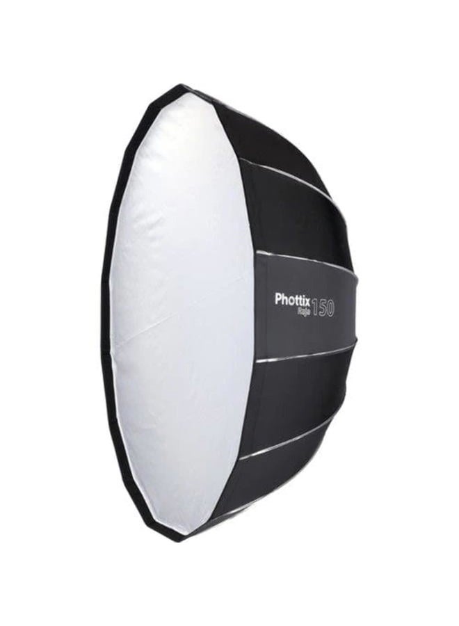 Raja 150cm Quick-Folding Softbox - Aluminum and Fabric, White, Includes Inner Baffle, Front Diffuser, Carrying Bag