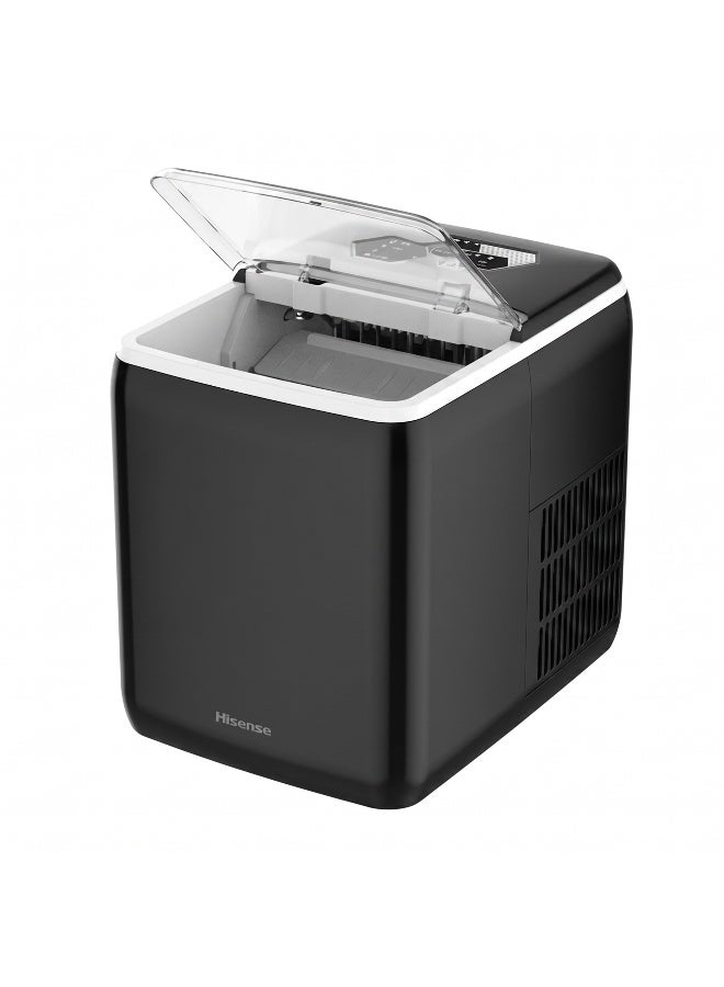 Hisense 20KG/Day Freestanding Bullet Ice Maker, Digital Control Panel with LED Display, Ice Full Sensor, Water Lacking Alert, Easy to Remove Ice Bucket, Self-clean (ICM2011B Black) 2.6 L 160 W ICM2011B Black - Image 4