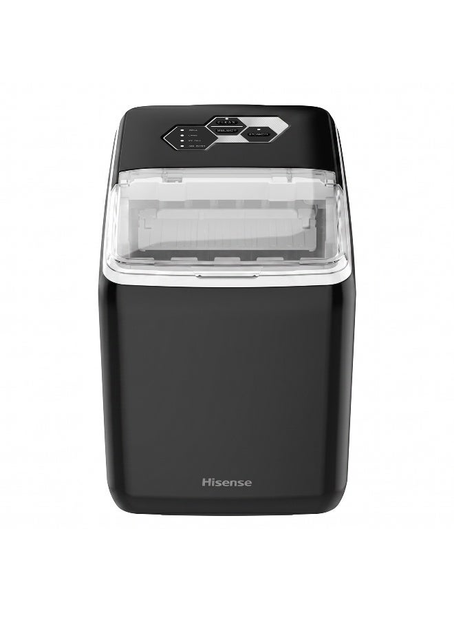 Hisense 20KG/Day Freestanding Bullet Ice Maker, Digital Control Panel with LED Display, Ice Full Sensor, Water Lacking Alert, Easy to Remove Ice Bucket, Self-clean (ICM2011B Black) 2.6 L 160 W ICM2011B Black - Image 5