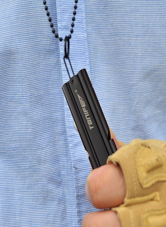 TONIFE Double-Tube Whistle Emergency Whistle with Ball Chain, Survival Whistle Stainless Steel Outdoor Loud Emergency Whistle for Camping Hiking Boating (Black) - Image 5