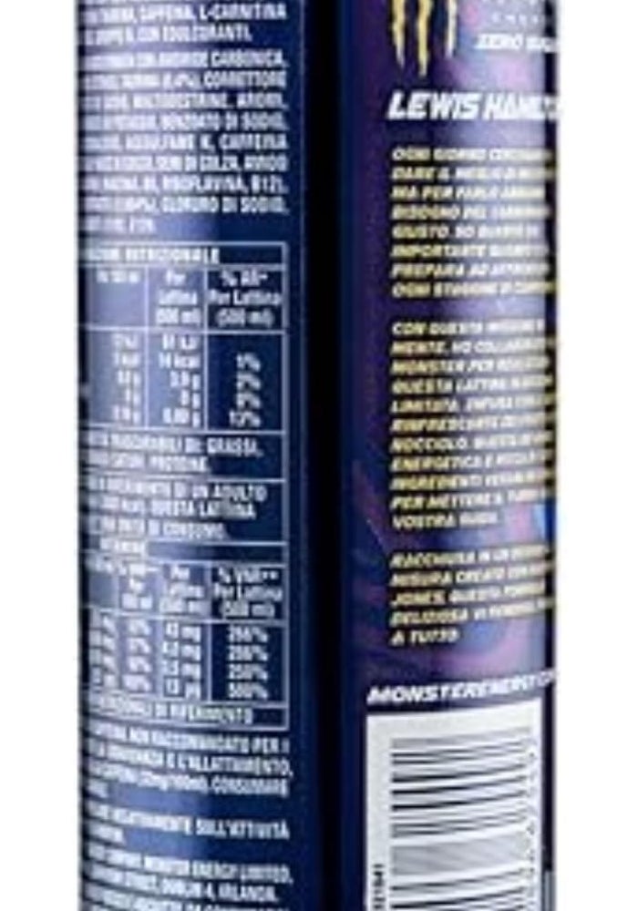 Monster Lewis Hamilton Zero Sugar Energy Drink - Peach-Nectarine Flavor, 500ml Cans (Pack of 12) - Image 5