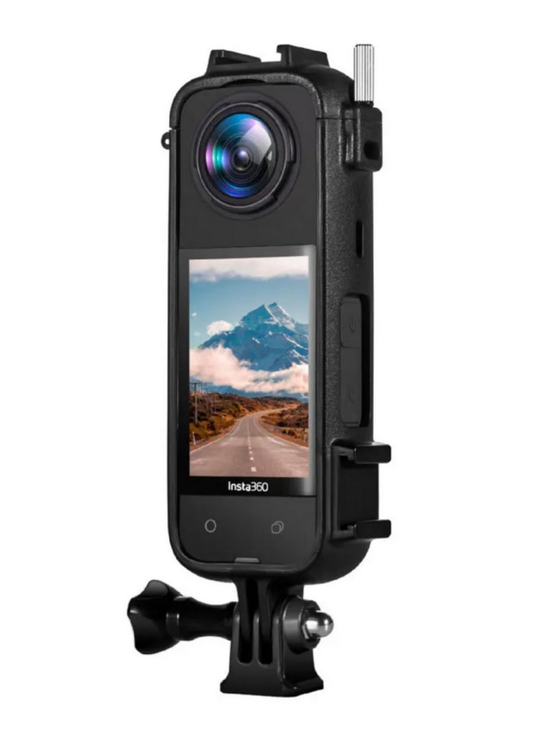 Plastic Fixed Protection Frame For Insta360 X4 Cold Boot Rabbit Cage Expansion Bracket With Base Wrench Screw Camera Accessories Mount Holder Stabilizer Support Stand Grip - Image 1