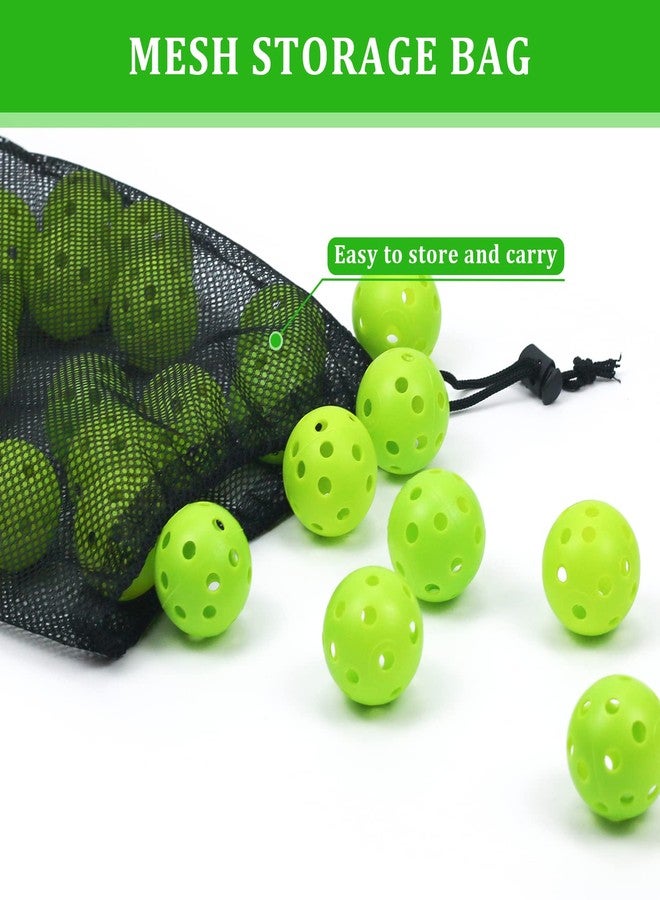 Bac-kitchen 50 Pack Plastic Golf Balls Practice Limited Flight Golf Training Ball Hollow Swing Practice Indoor Balls with Mesh Drawstring Bag for Backyard Driving Range or Outdoor (Green) - Image 4