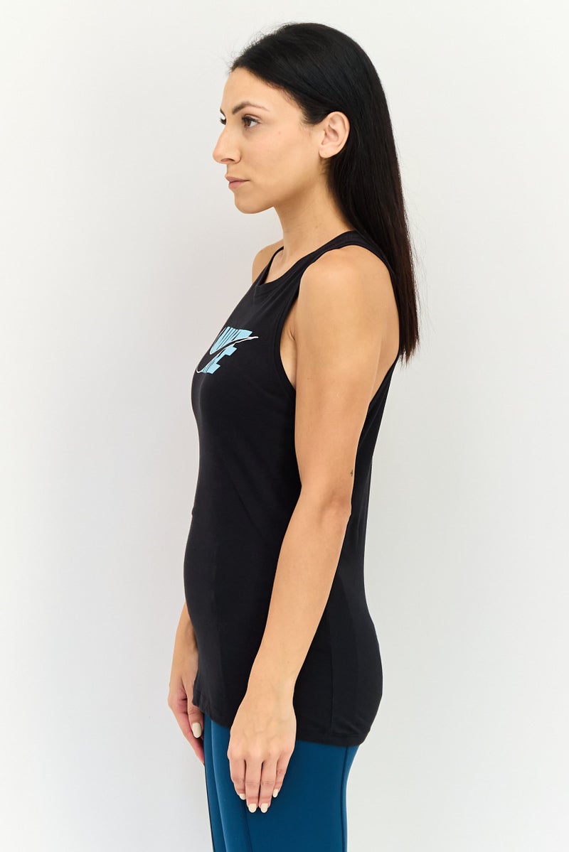 Nike تي شيرت تدريب بلا أكمام للنساء بتقنية دري-فيت، أسود - Image 3