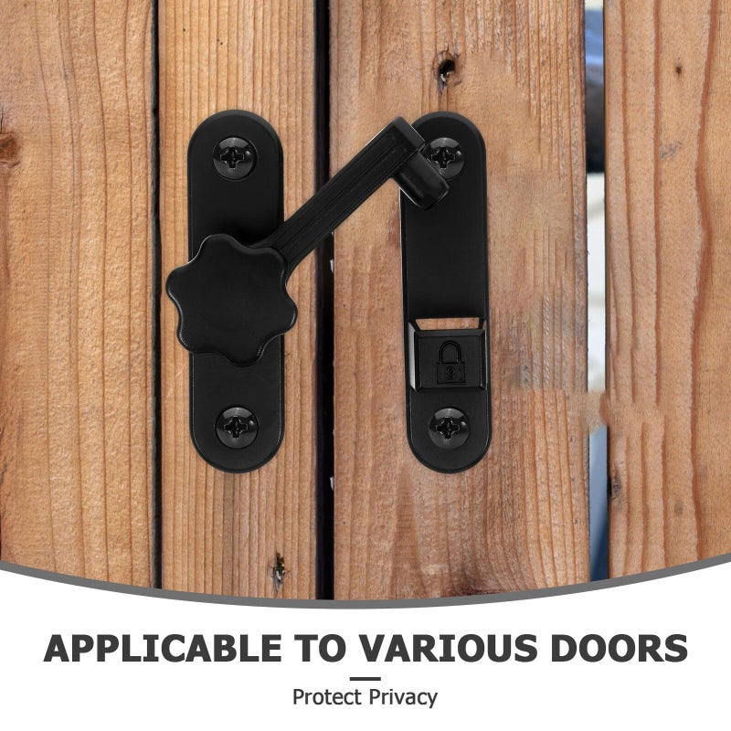 Sewroro Interior Door Latch Barrel Bolt Slide Lock with Screws Anti-Theft Security Latch Push Pull Lock for Hotel Brown Zinc Alloy - Image 4