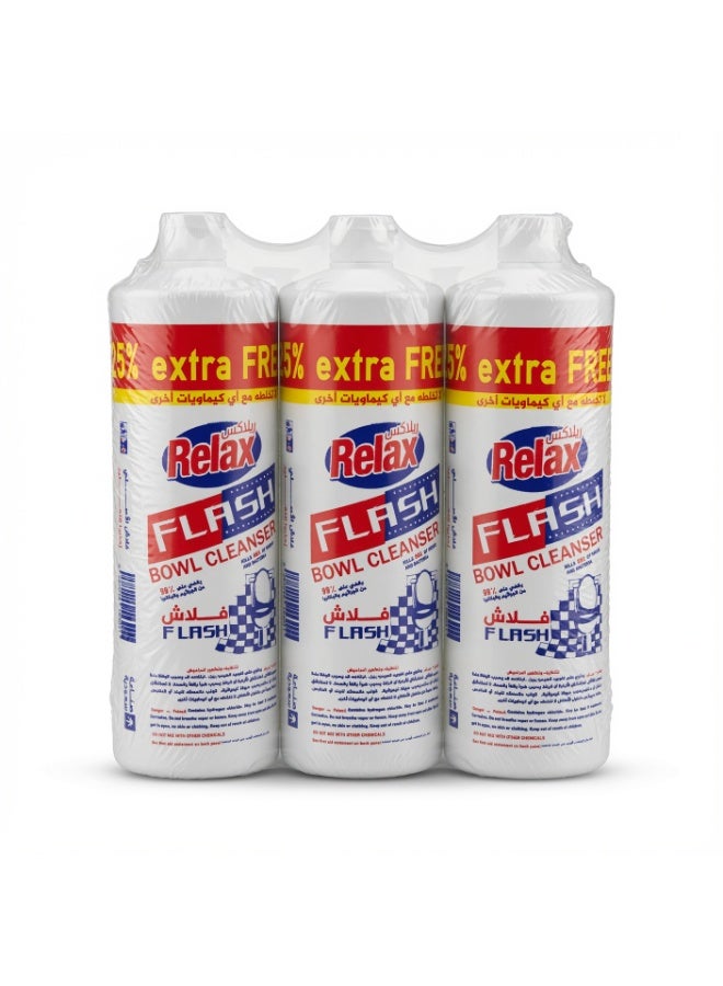 Relax Flash Cleaner - 1.25 L (Pack of 3)