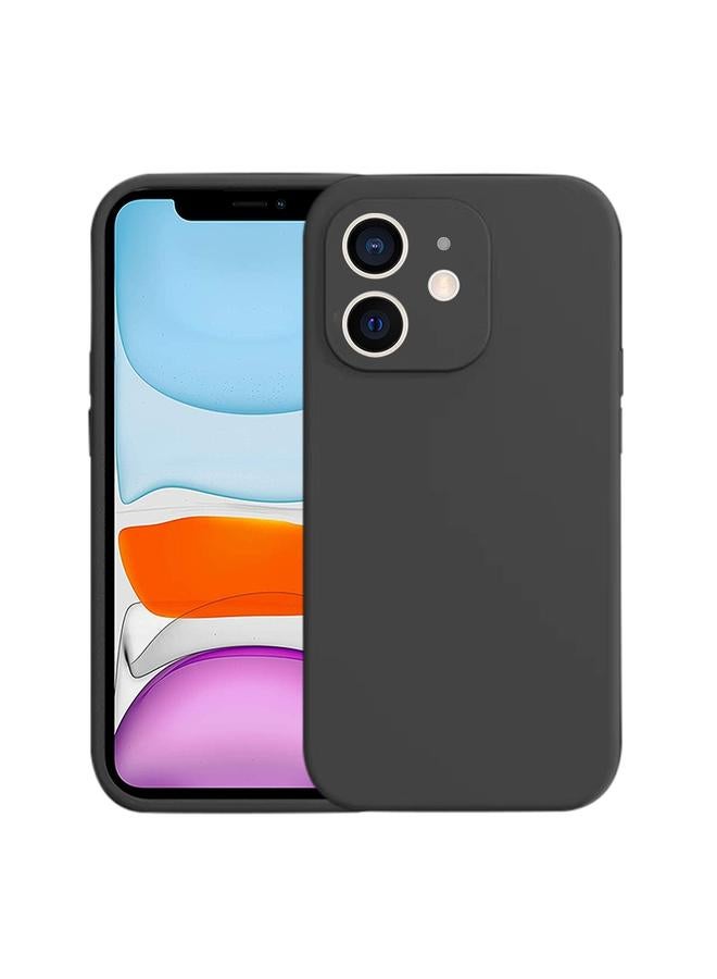 جراب هاتف MagSafe من السيليكون السائل لهاتف iPhone 11 (أسود)