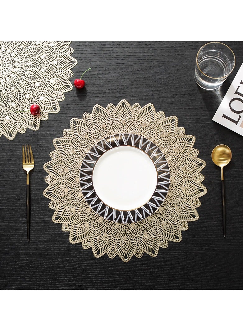 Placemats Set of 6, Heat Resistant Washable Waterproof Oil-Proof Placemats, Wrinkle Free Kitchen Dining Table Mats - Image 3