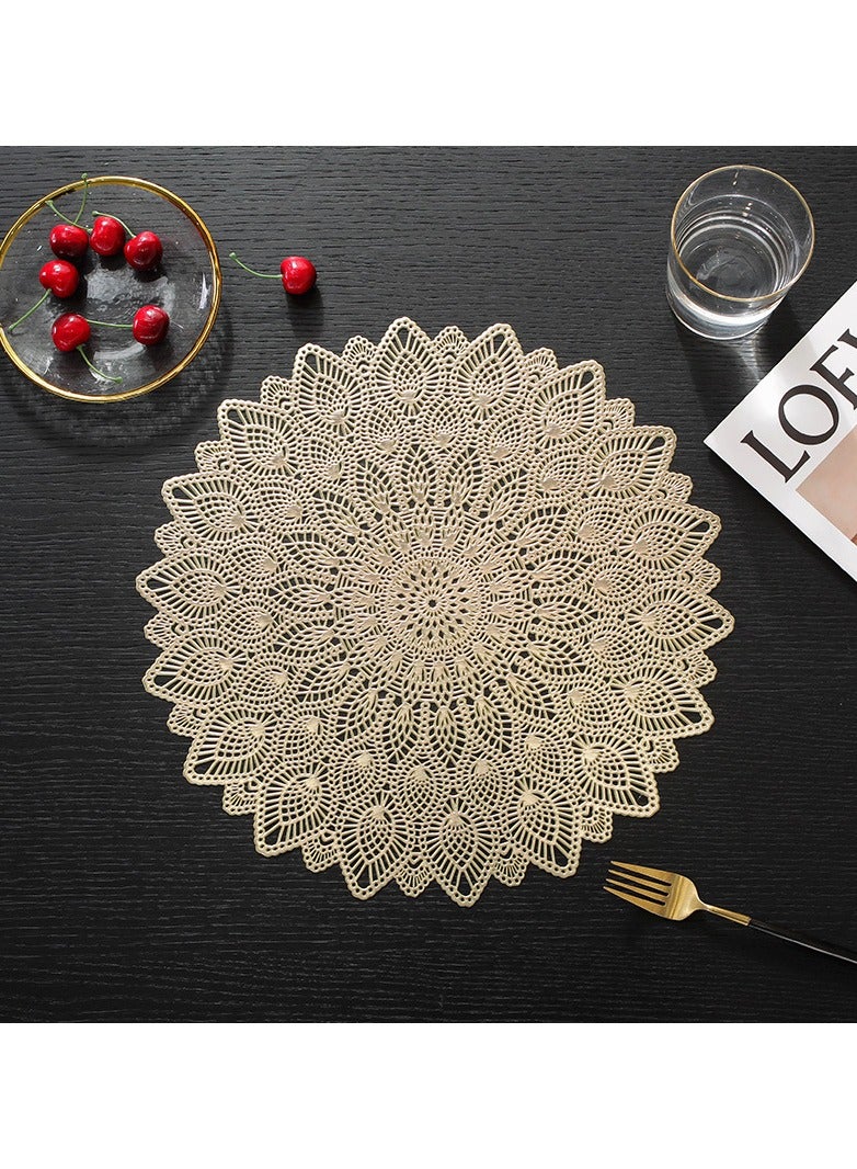 Placemats Set of 6, Heat Resistant Washable Waterproof Oil-Proof Placemats, Wrinkle Free Kitchen Dining Table Mats - Image 2