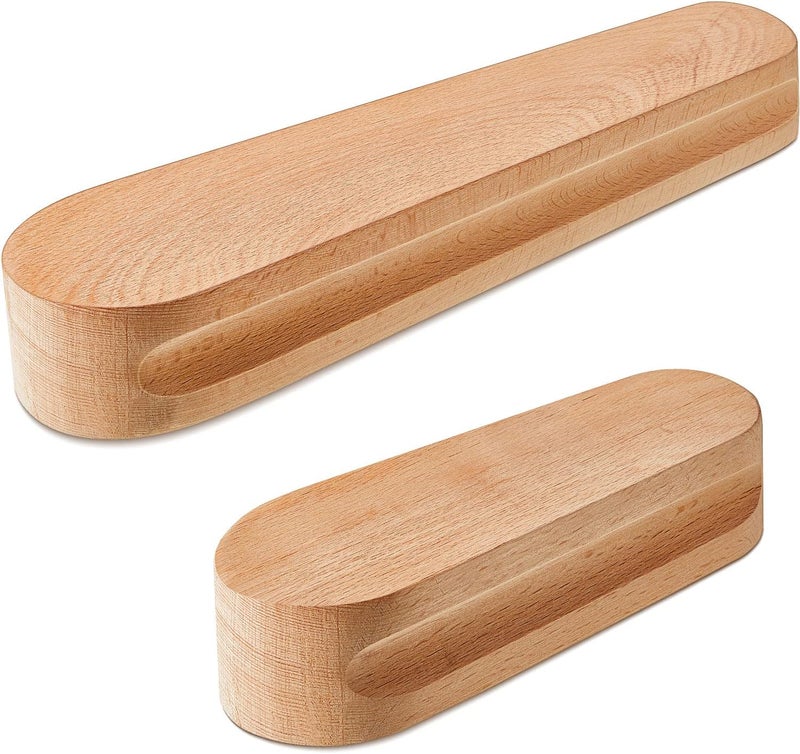 Queekay 2 Pcs Beech Wood Tailors Clapper Wooden Clapper Sewing Tool Steam Iron Tailor Wooden Clapper for Sewing Quilting Ironing 7 Inch and 12 Inch - Image 1