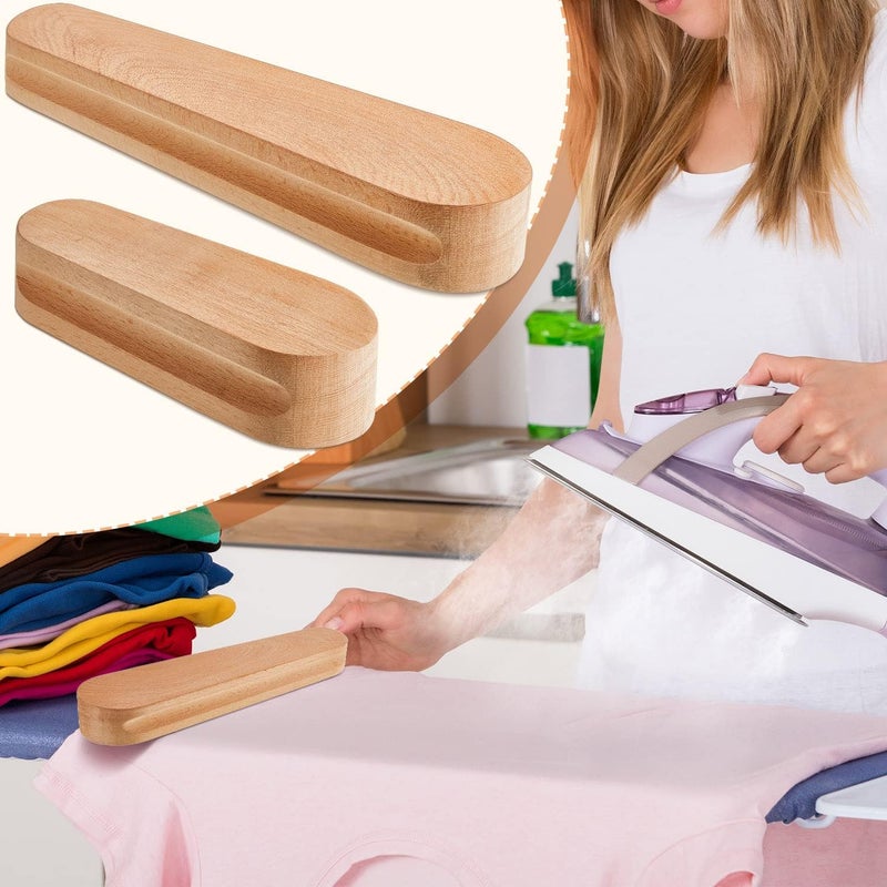 Queekay 2 Pcs Beech Wood Tailors Clapper Wooden Clapper Sewing Tool Steam Iron Tailor Wooden Clapper for Sewing Quilting Ironing 7 Inch and 12 Inch - Image 5