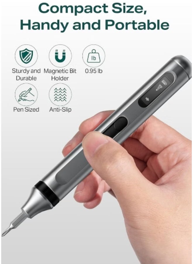 Hicomony Mini Electric Screwdriver 50 in 1 Precision Power Screwdriver Set Cordless Pocket Screwdriver With 48 Magnetic Bits 1 Pliers 1 Pole Suitable For Repairs Phone Camera Laptop Watch Glasses Clocks Toy - Image 2