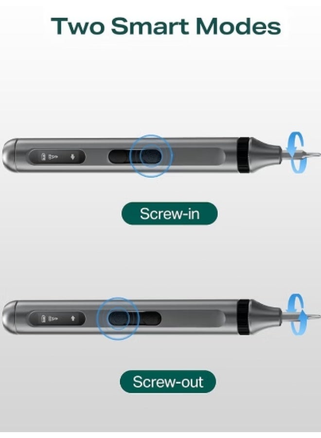 Hicomony Mini Electric Screwdriver 50 in 1 Precision Power Screwdriver Set Cordless Pocket Screwdriver With 48 Magnetic Bits 1 Pliers 1 Pole Suitable For Repairs Phone Camera Laptop Watch Glasses Clocks Toy - Image 5