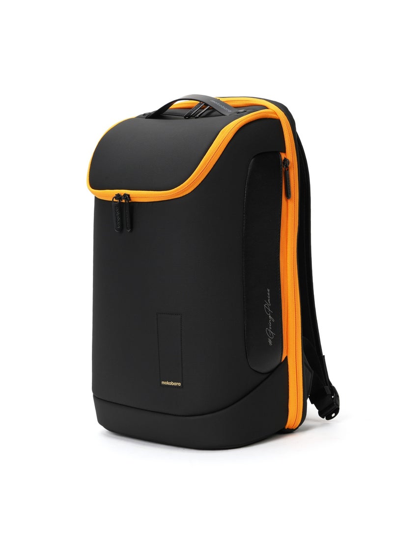 Mokobara The Transit Backpack Medium 42cms - 20L Multipurpose Unisex Premiun Water Resistant Nylon Backpack with Luggage Sleeve Fits Upto 15'' Laptop (Crypto Sunray) - Image 1