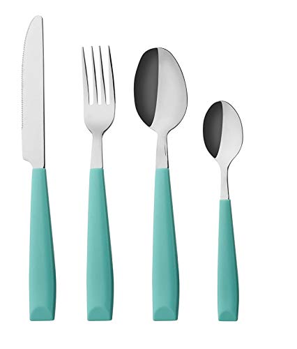Annova Annova 16PCS Flatware Set Stainless Steel Silverware/Cutlery Set With Colored Handles Comfortable to Hold - 4 x Dinner - Image 2