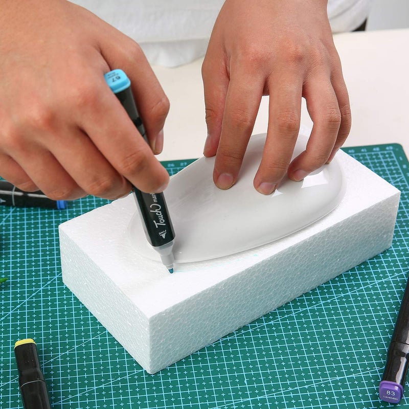 Crafare 8 Pack Craft Foam Blocks 8X4X2 Inch Polystyrene Brick Rectangle for Arts,School Modeling Projects Sculptures,Floral Arrangements,Party Table Centerpieces - Image 3