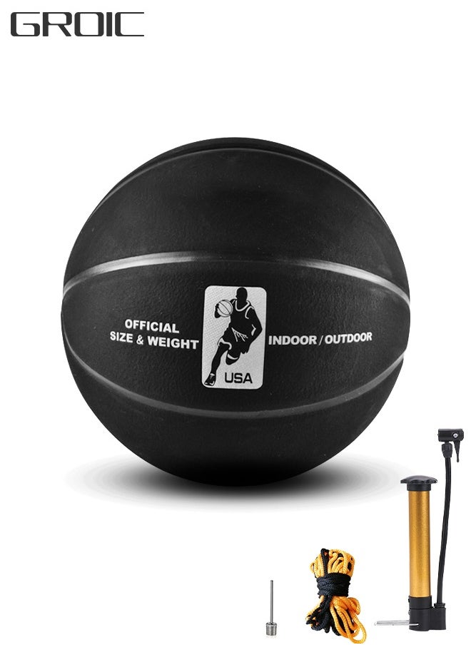 GROIC Basketball  Standard Offical Indoor Outdoor Basketball Leather Game Basketball Game Training Universal Basketball Outdoor Sports Goods  - Image 1