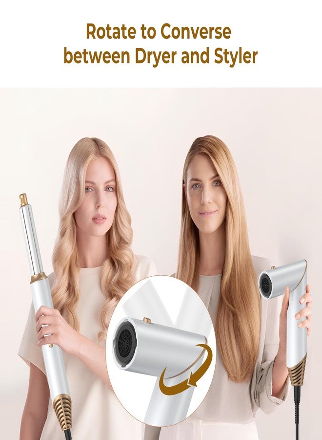 trylater Hair Dryer Brush with Detachable Air Styler,Negative Ionic Magic Hair Styler,Hot Air Brush - Image 3
