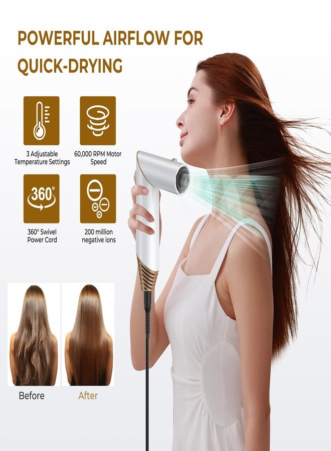 trylater Hair Dryer Brush with Detachable Air Styler,Negative Ionic Magic Hair Styler,Hot Air Brush - Image 5