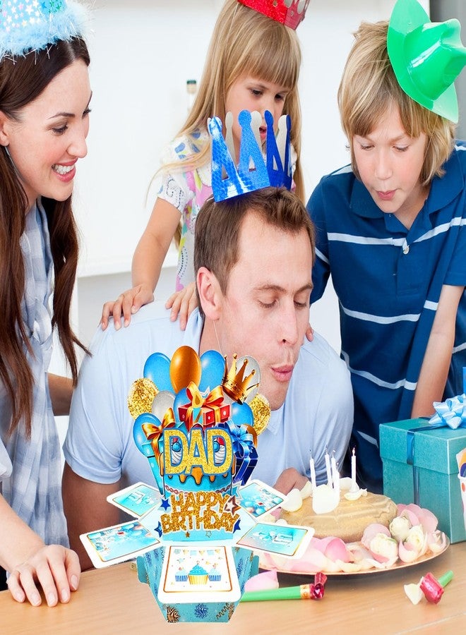 Asmallgf Dad Birthday Card Gifts，Funny 3D Pop up Birthday Card for Dad from Daughter Son，Explosion Box Greeting Card with Cake, Balloons & Gifts - Image 5