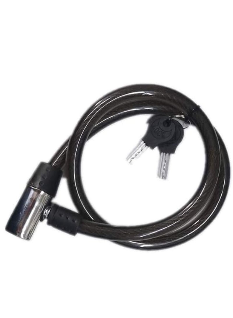 قفل أمان من الفولاذ المقاوم للصدأ للدراجات النارية الحجم: القطر: 10 مم، الطول: 64 سم