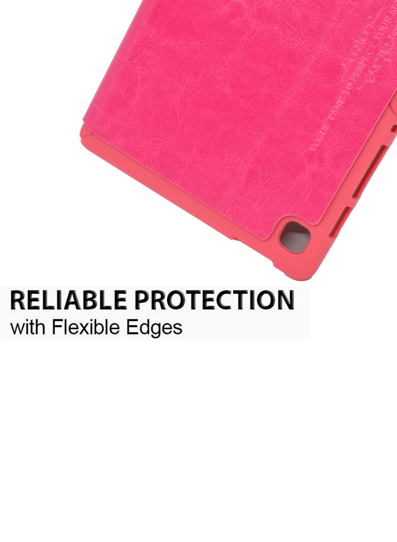 كاكو Tab A7 Lite ، غطاء جلدي واقٍ واقٍ من الجلد لهاتف Samsung T220 / T225 وردي - Image 4