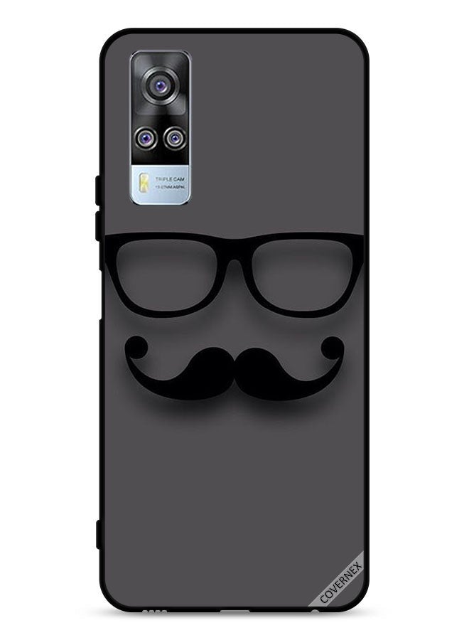 Covernex vivo Y51 2020 Protective Case Cover Glass & Mustache - Image 1