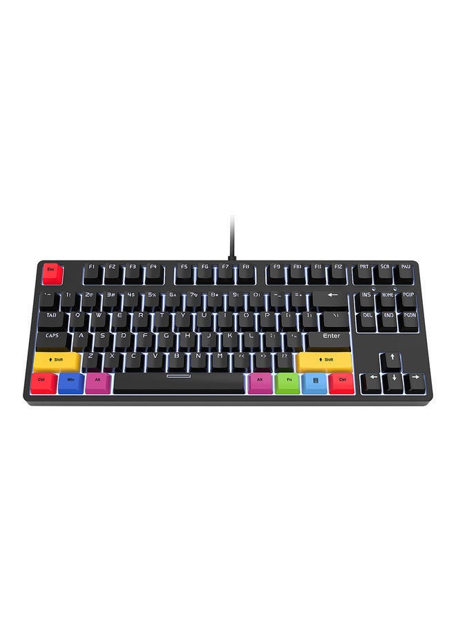 NIBEMINENT 87-Keys Wired Mechanical Keyboard Black/Red/Yellow - Image 1