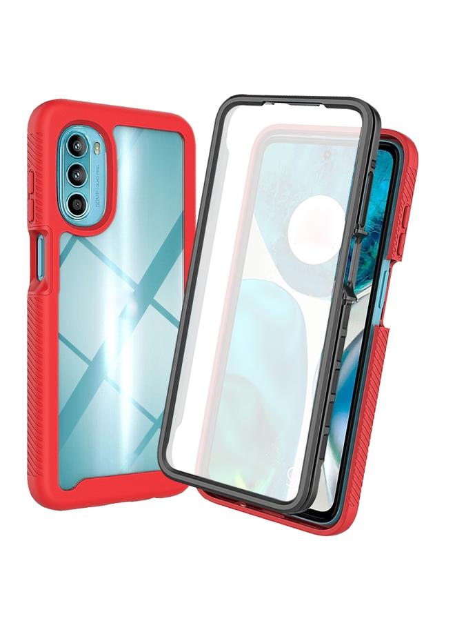 Green Tiger Motorola Moto G52 G82 Starry Sky Full Body Hybrid Shockproof Phone Case Red - Image 1