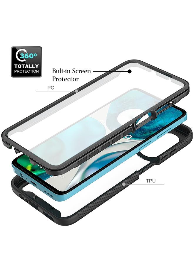 Green Tiger Motorola Moto G52 G82 Starry Sky Full Body Hybrid Shockproof Phone Case Red - Image 3