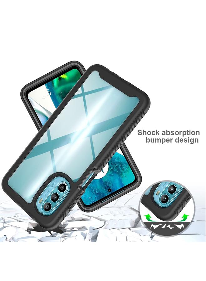 Green Tiger Motorola Moto G52 G82 Starry Sky Full Body Hybrid Shockproof Phone Case Red - Image 4