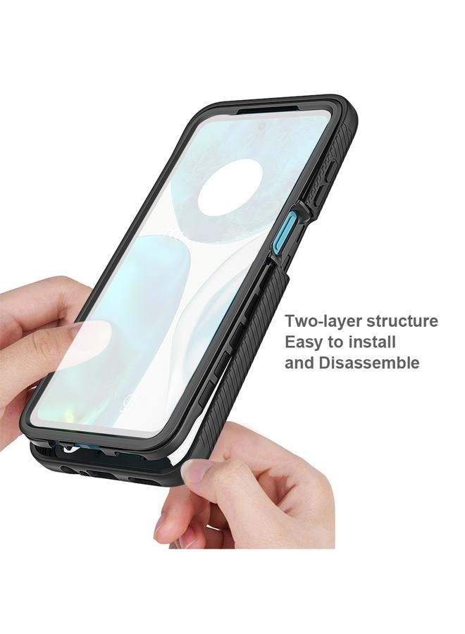 Green Tiger Motorola Moto G52 G82 Starry Sky Full Body Hybrid Shockproof Phone Case Red - Image 5