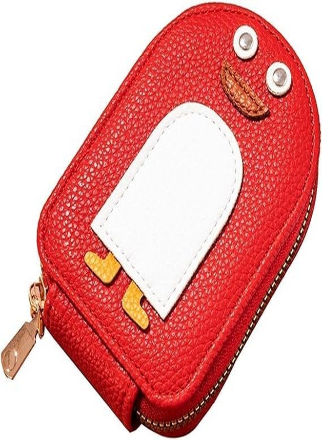 NIV Creation Cute Penguin Card Case Coin Pocket Wallet, Portable Clutch Wallet with Key Chain for Kids, Girls, and Boys - Image 1