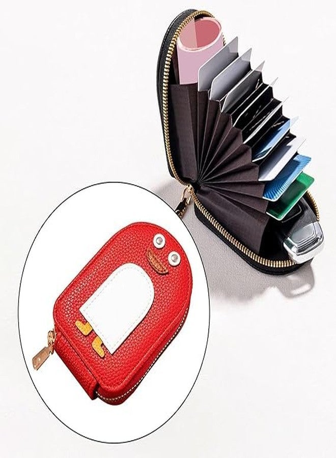NIV Creation Cute Penguin Card Case Coin Pocket Wallet, Portable Clutch Wallet with Key Chain for Kids, Girls, and Boys - Image 5