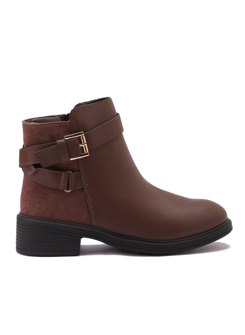 Women's Elegant Short Boot Imported Leather - Comfortable Sole - Image 1