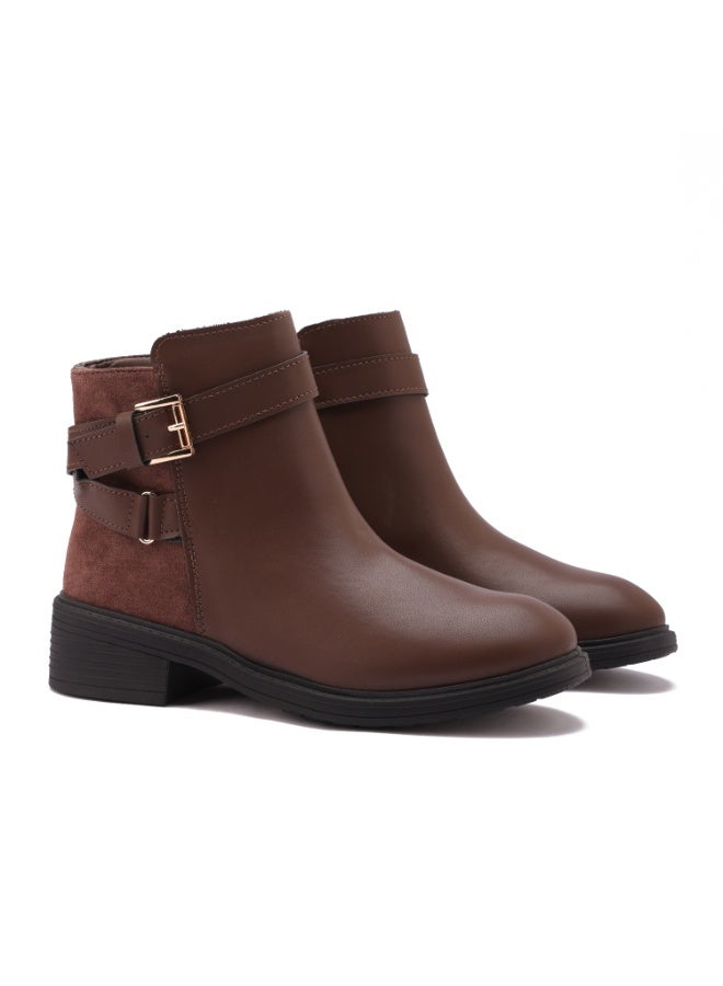Women's Elegant Short Boot Imported Leather - Comfortable Sole - Image 2