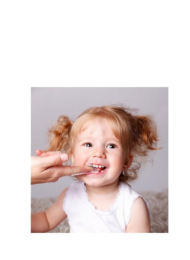 Baby - Silicone Baby Finger Toothbrush, Travel-Friendly Oral Care, Great for Massaging & Cleaning Gums, Use Soft Brush For Kids & New Born Baby, First Teeth, BPA-Free, Kids Finger Toothbrushes - Image 1