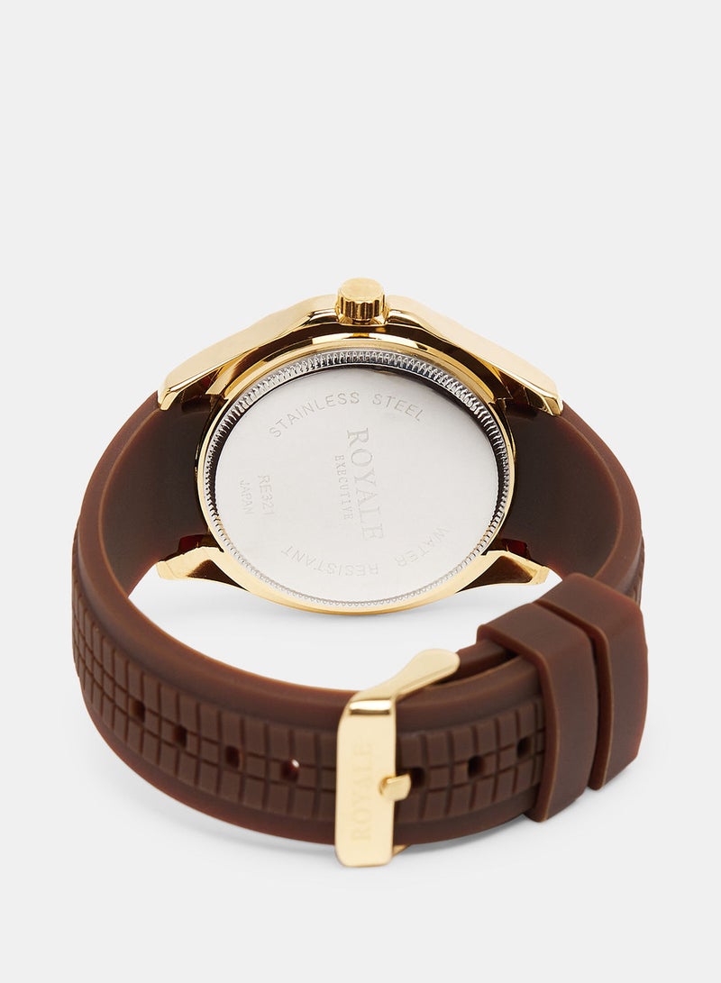 Royale Executive Men's Classic Rubber Strap Watch - Image 2