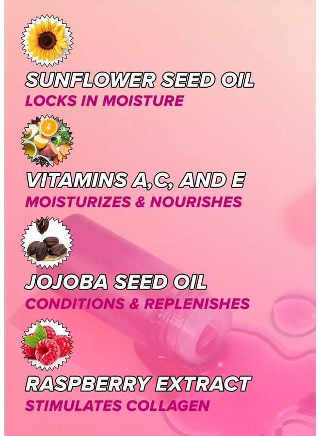 I DEW CARE زيت شفاه لامع - توهج سهل | مع زيت بذور الجوجوبا وفيتامين C، صبغة شفاه لامعة ملونة، تلوين شفاه مرطب ومغذي، مكياج كوري، عناية ملونة بالشفاه، هدية، لون وردي، 0.12 أونصة سائلة - Image 5