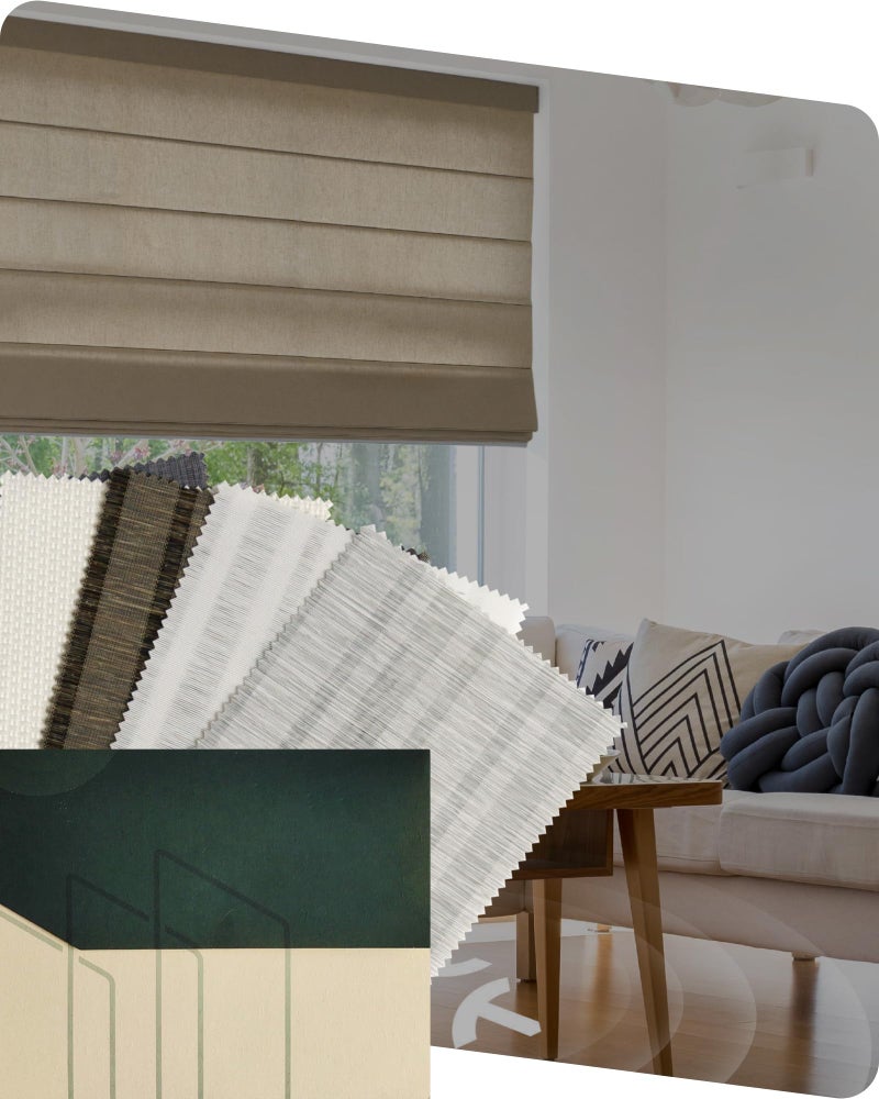 Yoolax Roman Blinds Blinds for Windows Light Filtering Shades Control Roman Window Shades Fabric Sample Multicolor