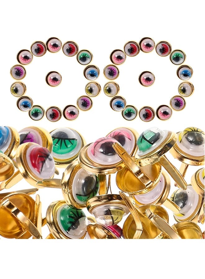 50pcs Colorful Mini Brads for Crafting DIY Projects Assorted Paper Fasteners for Scrapbooking and Art Supplies - Image 2