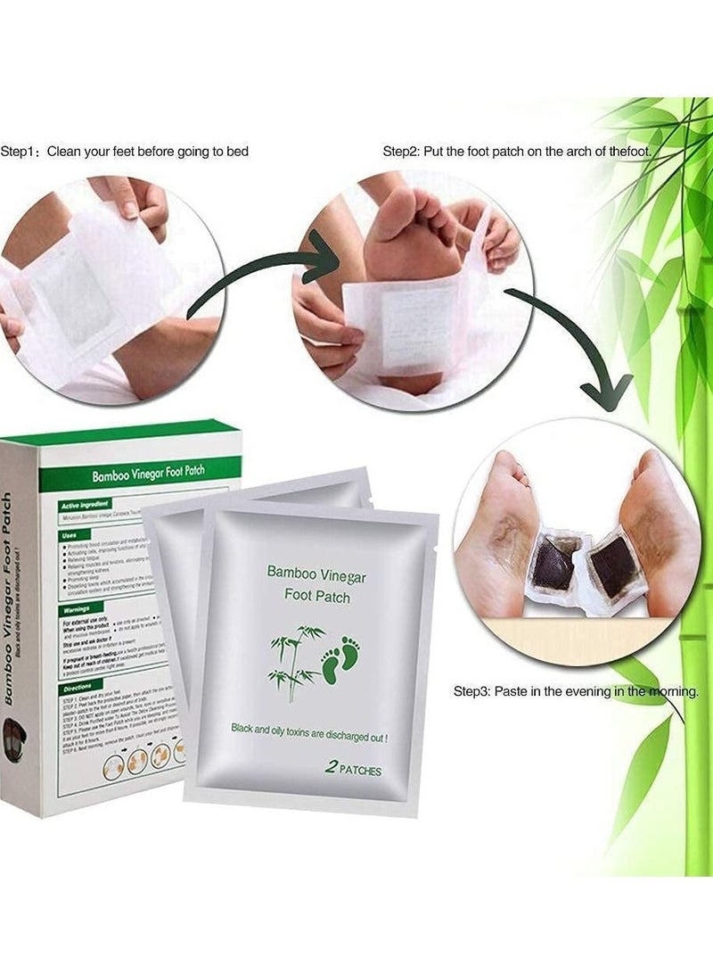 Bamboo EXPORT TOX FREE Premium Detox Foot patches Cleansing Toxin Remover Foot Pad Stress Relief Sleep Weight Loss Patch For Men And Women 1 BOXES 10 Patches - Image 4