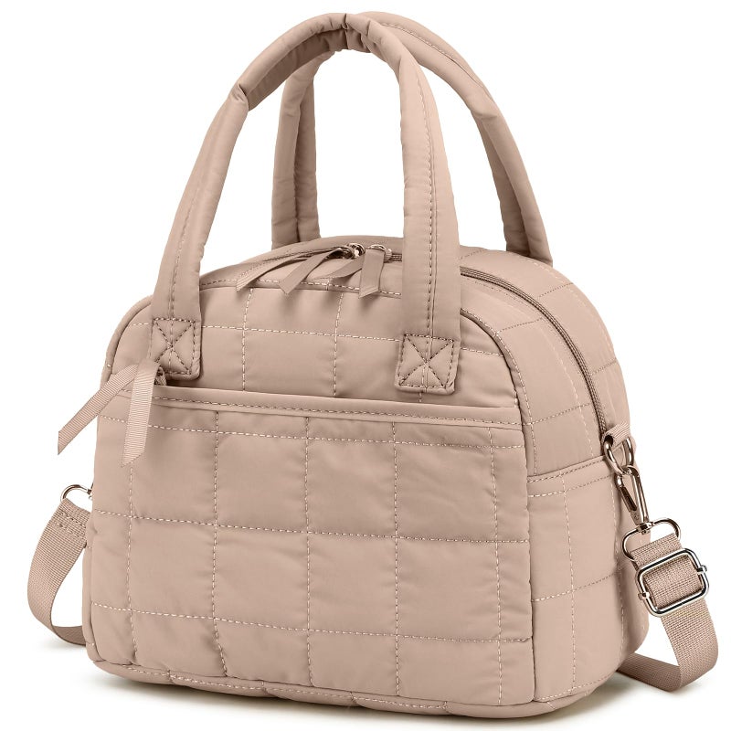 LEDAOU Lunch Box for Women Lunch bag Quilted Puffer Lunch Box with Adjustable Strap Insulated Reusable Lunch Tote for Work School Picnic Travel - Image 1