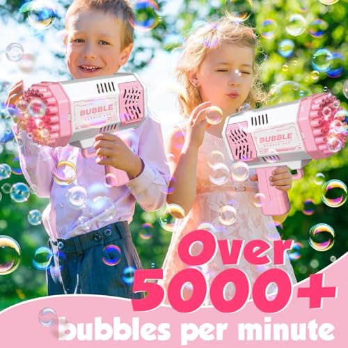JONEG Toys for 38 Year Old Boys Girls Bubble Machine for Kids with Bubble Solution Gifts for 3 4 5 6 7 8 Years Old Boy Birthday Toy for Kid Toddlers Ages 46 Outdoor Wedding Bubbles Blower Maker - Image 5