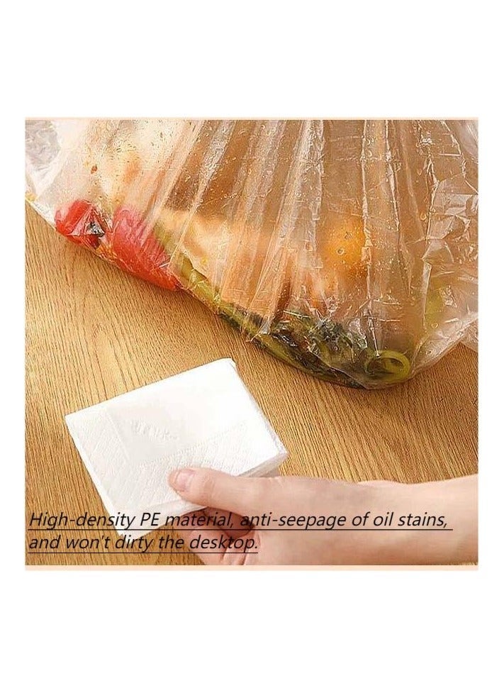 BenQuand 10 Pack Disposable Table Cloth Clear Plastic Film Cover， Lightweight Compact Waterproof Elastic Tablecloths for Outdoor Park Camping， Round Rectangle Tables Portable Folding Tabletop (10, Tab10-160) - Image 4