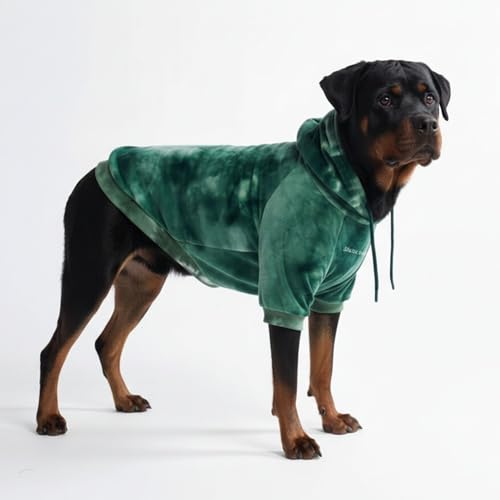 Spark Paws Dog Hoodie Premium Dog Sweater for Small Medium and Large Dogs Warm Outfits for French Bulldogs Pitbull Puppy Winter Jacket Alternative Green Skydye 4XL - Image 1